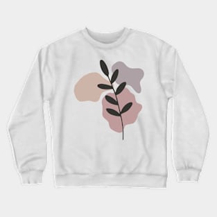 Minimal Modern  Abstract Shapes  leave  Warm Tones  Design Crewneck Sweatshirt